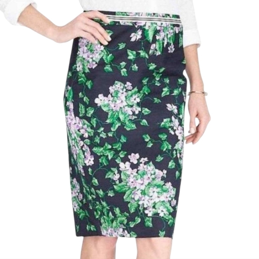 Talbots Oprah Magazine Collection | Women's Floral Print Pencil Skirt (Size 18)